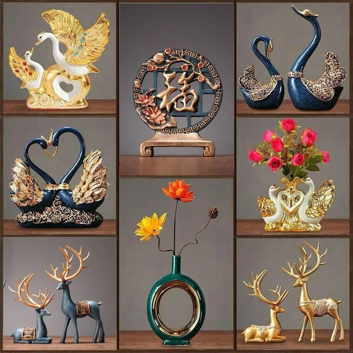 Bình gốm hươu đồ trang trí phòng khách trang trí nhà phòng phòng ngủ tủ rượu văn phòng quà tặng sin