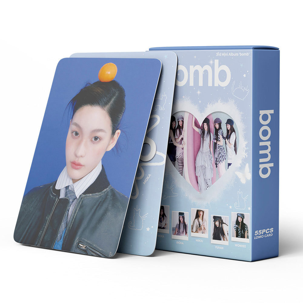LINXX 55 Chiếc ILLIT Kpop Lomo Cards Set BOMB Theo Chủ Đề HD Thẻ Ảnh Quạt Bộ Sưu Tập Thẻ Hàng Hóa 3inch Sưu Tập Thẻ Nhỏ