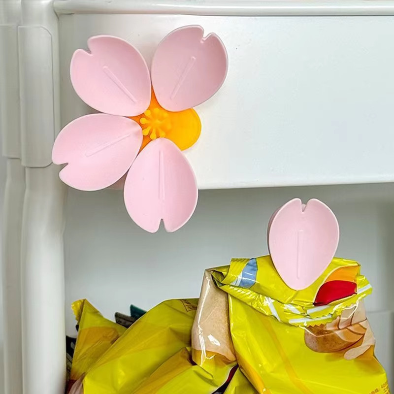 3 Chiếc Đa Năng Sáng Tạo Sakura Từ Kẹp Bảo Quản Thực Phẩm Dễ Thương Cánh Hoa Độc Đáo Kẹp Nhà Tủ Lạnh Nam Châm Nhà Bếp Thực Phẩm Niêm Phong Kẹp