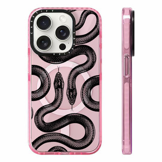 CASETIFY Vỏ sạc từ tính không dây Black King Snake chất lượng cao Tương thích cho IPhone11 12 13 14 15 16 Pro Max Cover 16 PLUS Vỏ silicon mềm trong suốt Vỏ chống sốc