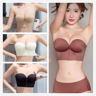 Thời Trang Gợi Cảm Cô Gái Trẻ Ngực Nhỏ Áo Ngực Liền Mạch Đóng Cửa Trước Không Dây Quần Lót Nữ Tập Hợp