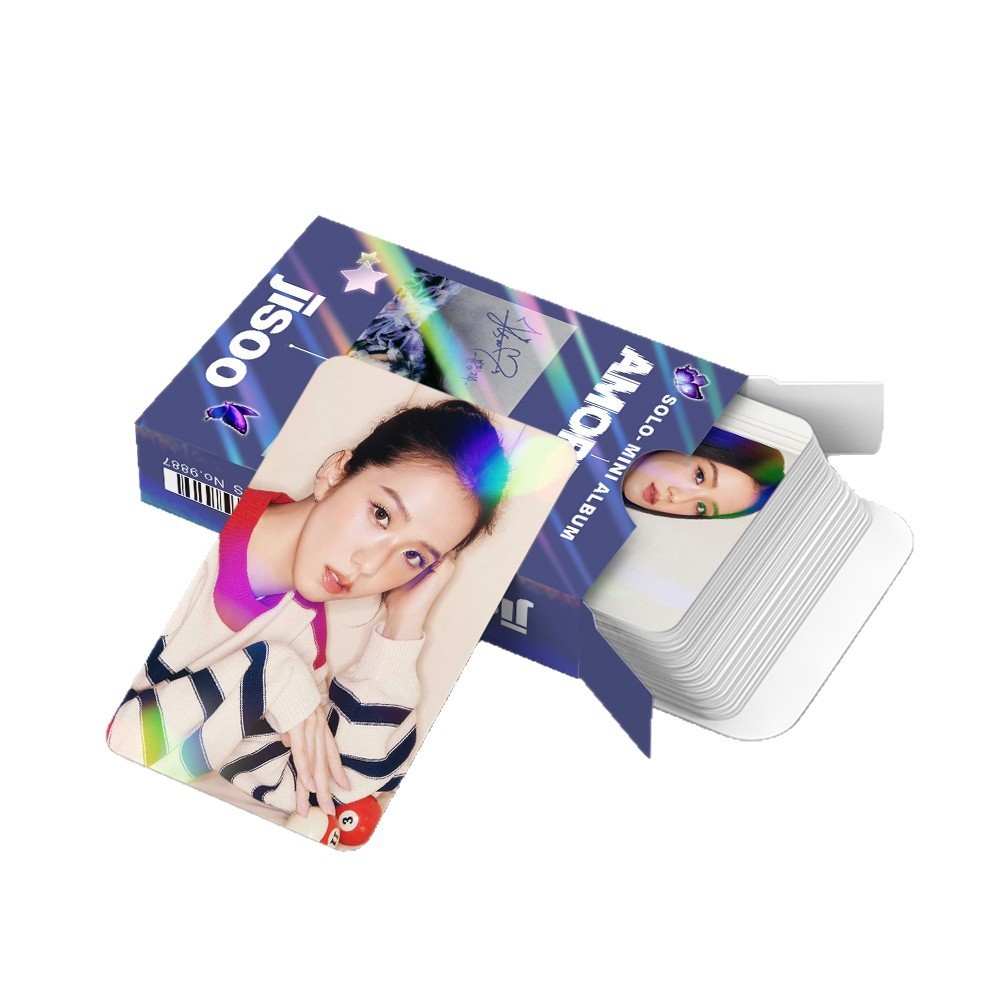LINXX 124 Chiếc Blackpink JISOO Album AMORTAGE Lomo Cards HD Holographic Long Lanh Photocards Hàn Quốc Wave Fan Sưu Tập Kpop Thần Tượng Merch Thẻ Giao Dịch
