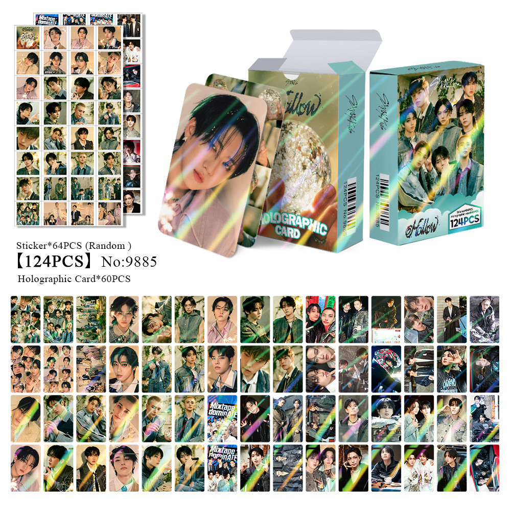 LINXX 124 Chiếc Stray Kids Album Mới HOLLOW Lomo Cards HD Holographic Long Lanh Photocards Hàn Quốc Wave Fan Sưu Tập Kpop Thần Tượng Nhóm Merch Thẻ Giao Dịch