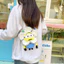 Túi đeo vai hoạt hình sang trọng Minions dành cho bé gái và thanh thiếu niên có lưu trữ và thiết kế dễ thương