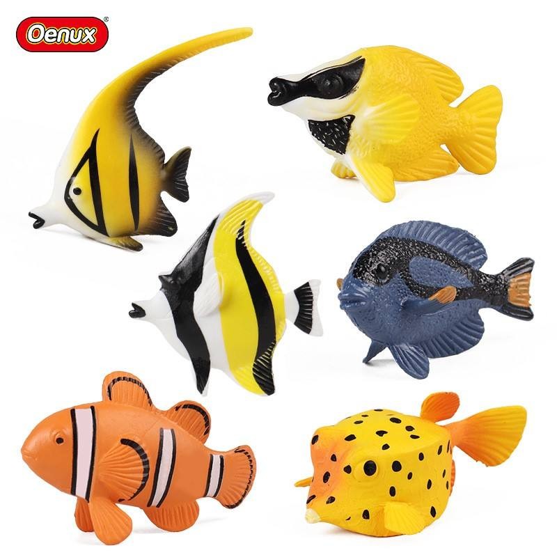 Khoa Học Trẻ Em Đồ Chơi Giáo Dục Mô Phỏng Mini Cá Biển Động Vật Mô Hình Cá Nhiệt Đới Cá Hề Cá Angelfish Bể Cá Cảnh Quan