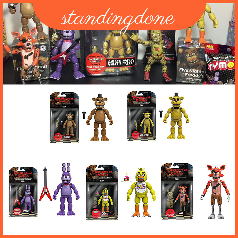 Fnaf Charming Funko Năm Đêm Tại Freddy 's Articulated Golden Freddy Đồ Chơi Hành Động Hình