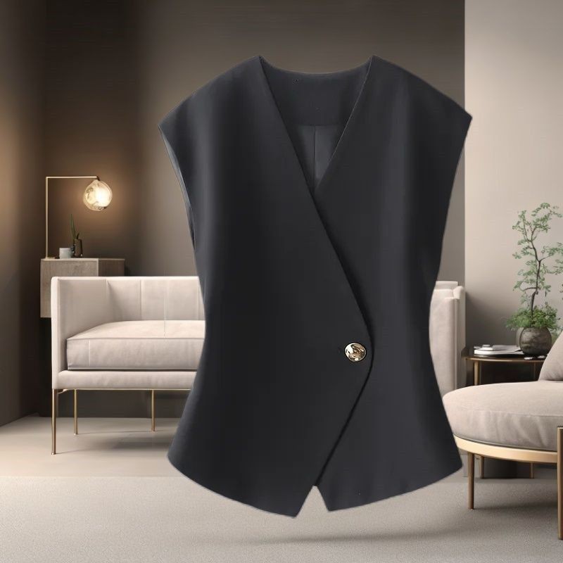 Lan ~ Áo Vest Mặc Bên Ngoài Áo Vest Nhỏ Xuân Thu Phong Cách Mới Thời Trang Phù Hợp Với Tính Khí Hàng Đầu Mỏng Hơn Nhìn Không Đều Phù Hợp Với Áo Vest