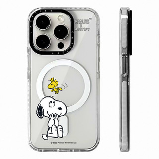 CASETIFY Peanuts Vỏ sạc từ tính không dây Snoopy dễ thương Tương thích cho IPhone11 12 13 14 15 16 Pro Max Cover 16PLUS Silicone Mềm trong suốt Vỏ chống sốc