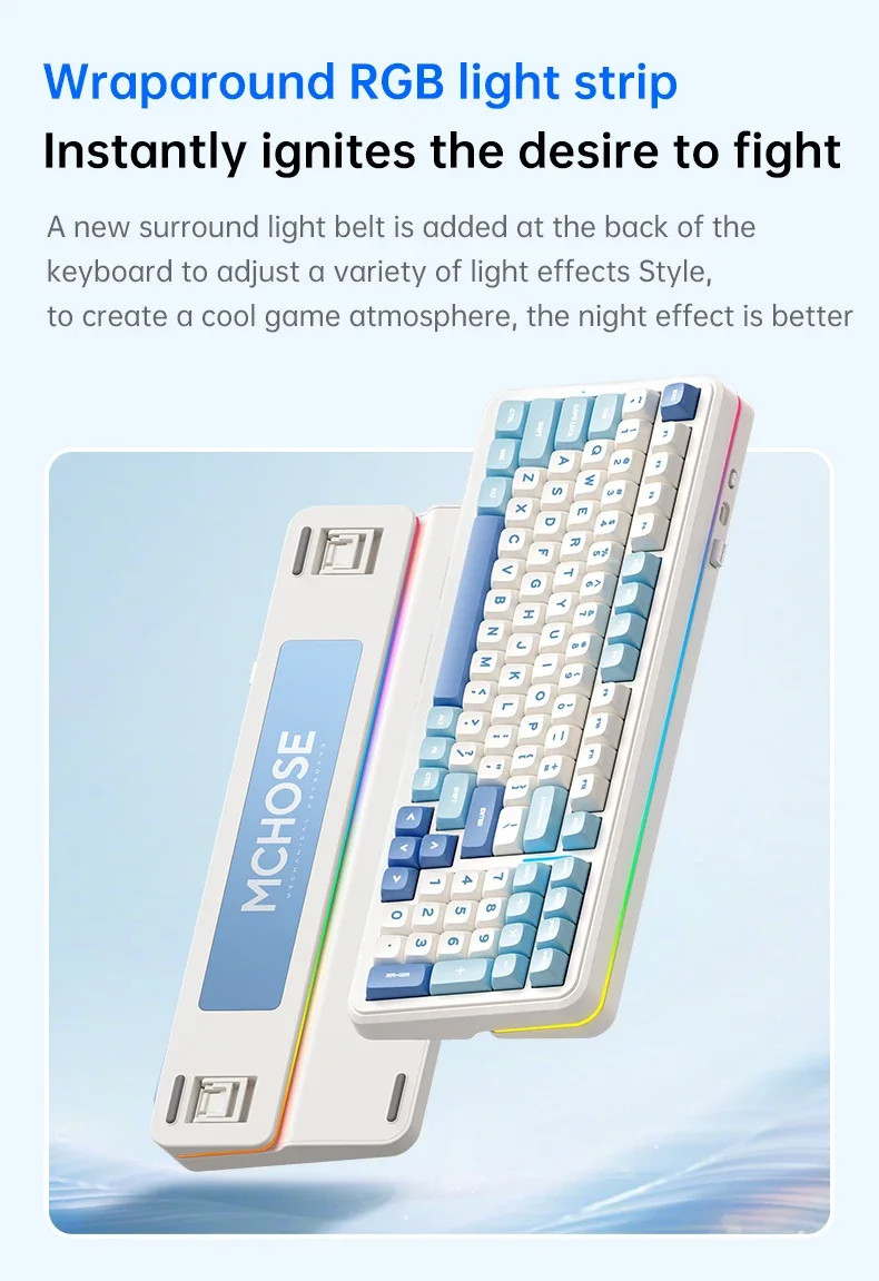 MCHOSE K99 V2 Tri-mode Wireless Mechanical Keyboard Customed Ergonomics ...