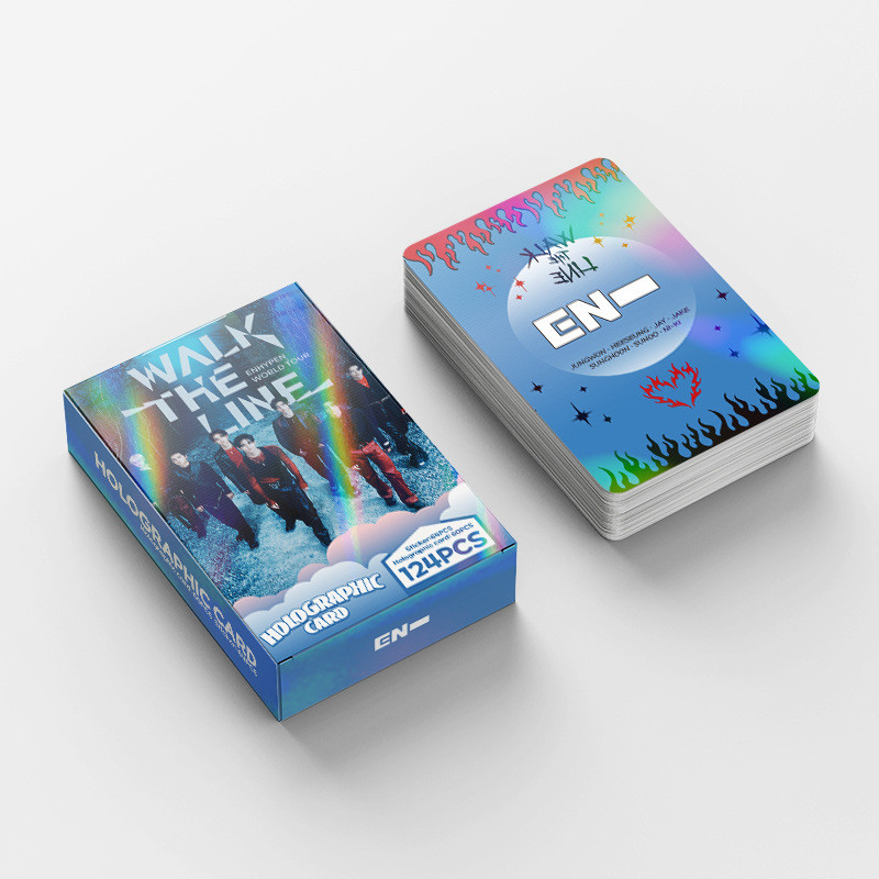 LINXX 124 Chiếc ENHYPEN Trọn Bộ Sưu Tập Lomo Cards HD Long Lanh Laser Photocards Sóng Hàn Quốc Quạt Sưu Tập Kpop Thẻ Giao Dịch Merch
