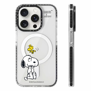 CASETIFY Peanuts Vỏ sạc từ tính không dây Snoopy dễ thương Tương thích cho IPhone11 12 13 14 15 16 Pro Max Cover 16PLUS Silicone Mềm trong suốt Vỏ chống sốc