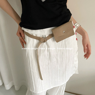 Phiên Bản Hàn Quốc Đơn Giản Cao Cấp Kaki Thắt Lưng Túi Nữ Mini Phù Hợp Với Tất Cả Trận Đấu Túi Vuông Nhỏ Thắt Lưng Trang Trí Phù Hợp Với Váy Hợp Thời Trang