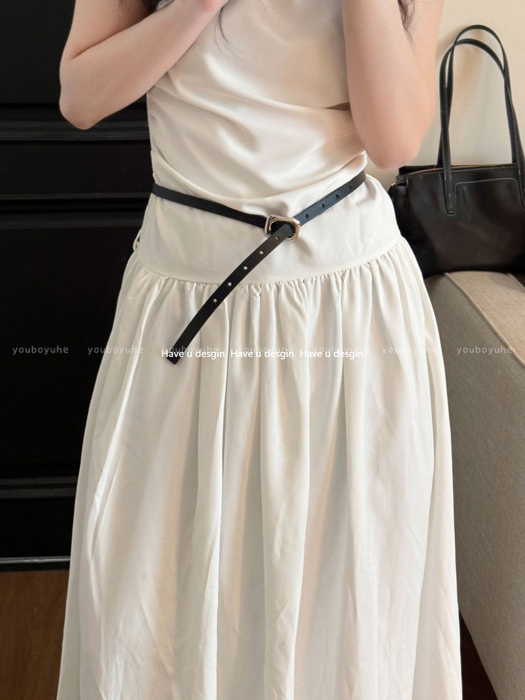 Have u desgin Tinh Tế Nữ Thắt Lưng Mỏng Đơn Giản Retro Vuông Pin Khóa Thắt Lưng Nhỏ Phù Hợp Với Cao Cấp Phù Hợp Với Pin Khóa Thắt Lưng