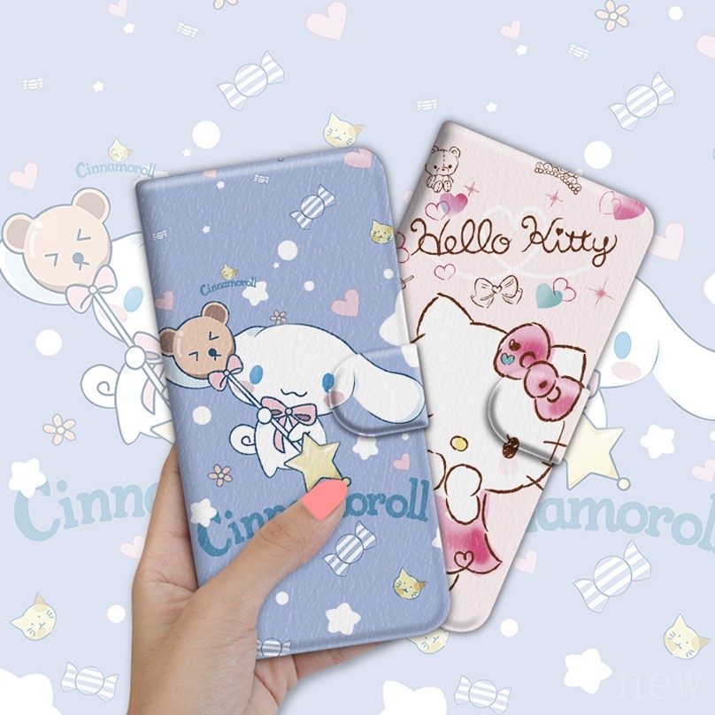 Ốp Bảo Vệ Mèo kt Dễ Thương Thích Hợp Cho Samsung Note 10 + 20 Ultra S24 FE S25 Edge Ốp Điện Thoại Có Thể Gập Lại