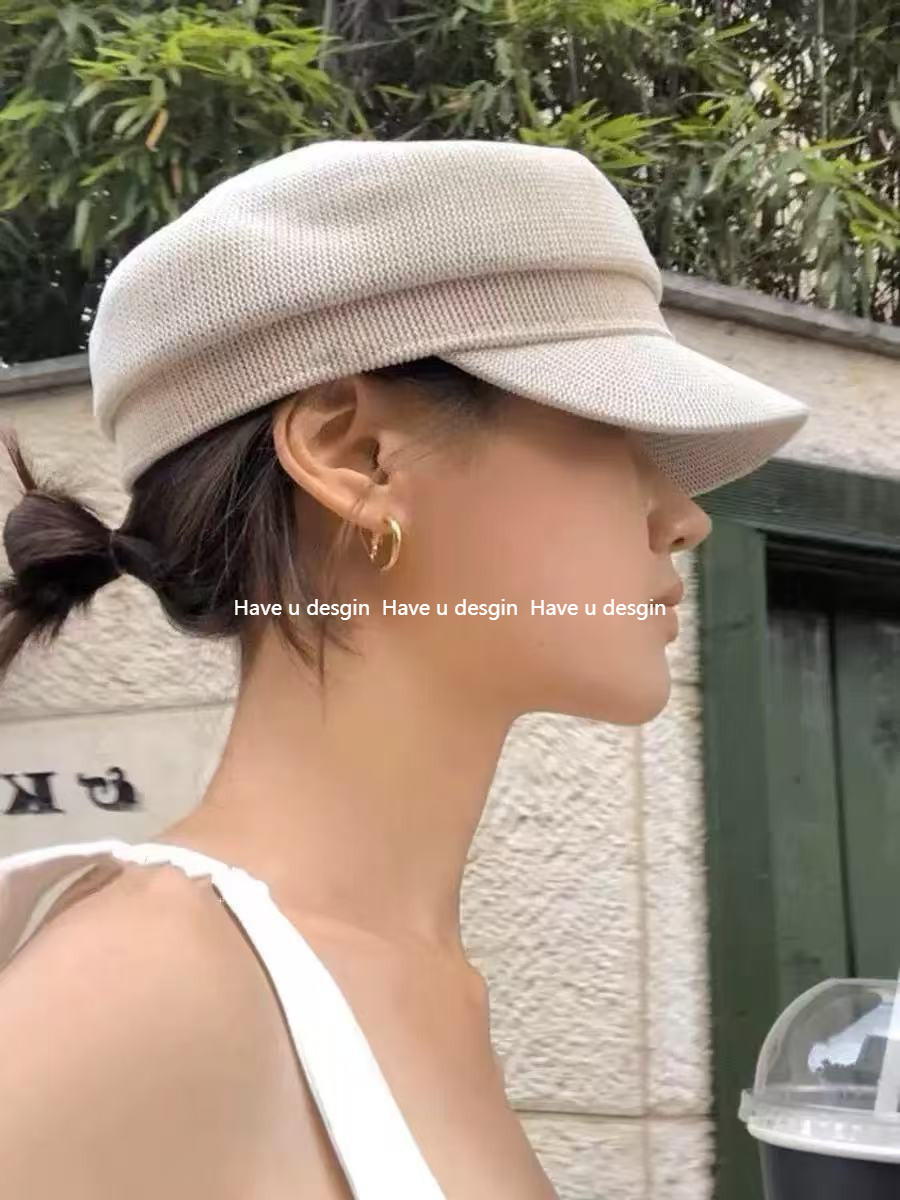 Mũ Blogger Thoáng Khí Newsboy Phù Hợp Mặt Nhỏ Hình Bát Giác Che Nắng Hợp Thời Trang Thiết Kế Hàn Quốc Ins
