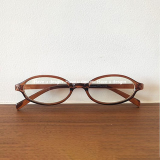 Have u desgin Mặt Nhỏ Hình Bầu Dục Sách Gần Retro Cận Thị Kính Nữ Màu Nâu Influencer Cao Cấp Hàn Quốc Kính Khung Học Sinh Kính Khung