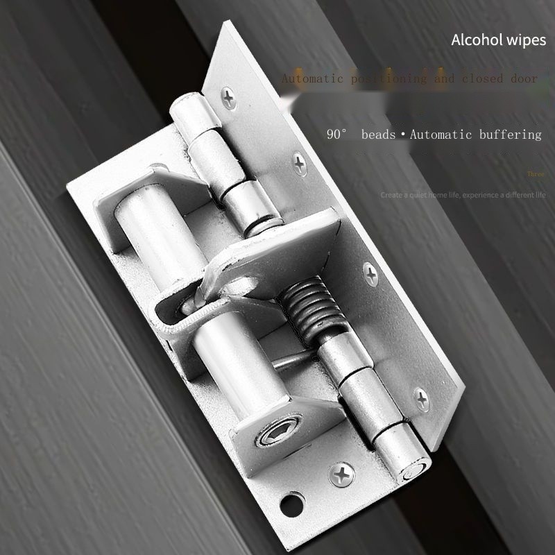 Bản lề lò xo Đa chức năng Đóng cửa tự động Đóng cửa lò xo Bản lề vô hình 90 độ Định vị góc phải Bộ đệm cửa trượt