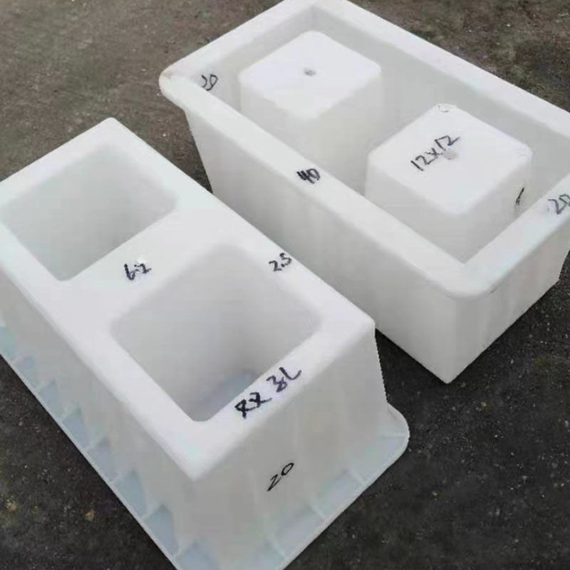 Khuôn xi măng Gạch rỗng Khuôn nhựa Mô-đun xi măng Trang trí Tường dốc Bảo vệ gạch hình lưng Dụng cụ mài mòn 40 × 20 × 20 Lỗ đôi