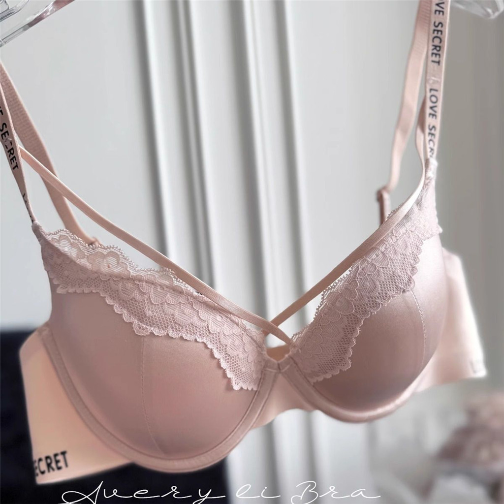 Ngọc Trai Satin Đeo Ngang Ngực Làm Đẹp Dây Đeo Quần Lót Nữ Vú Nhỏ Tập Hợp Nhìn Chữ Lớn Đeo Vai Áo Ngực