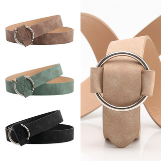 Thắt lưng da Pu dành cho nữ có phong cách dân tộc cổ điển và nhẫn D