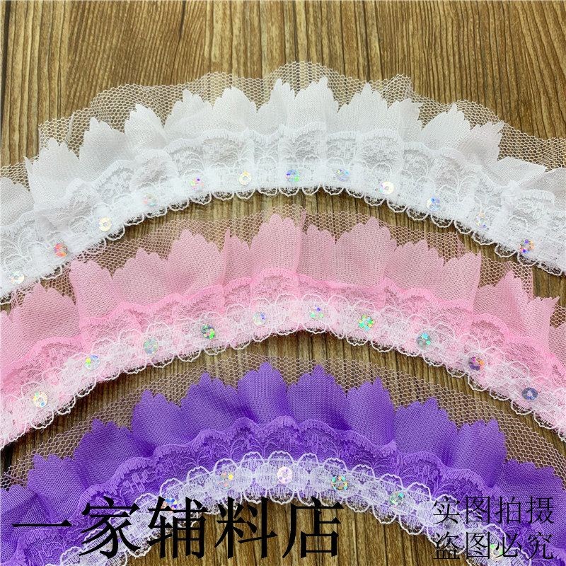 Phụ Kiện Ren Mới 4.5 Cm Xếp Ly Ren Vòng Đeo Váy Viền Ren Phụ Kiện Trang ...