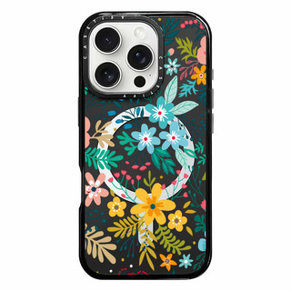 CASETIFY Vỏ sạc từ tính không dây hoa mùa xuân lấp lánh tương thích cho IPhone11 12 13 14 15 16 Pro Max Cover 15 16 PLUS Silicone mềm trong suốt Vỏ chống sốc