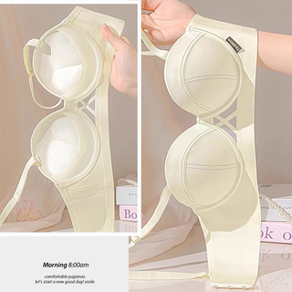 Bộ Áo Ngực Liền Mạch Không Dây Cho Nữ Nhỏ Ngực Đẩy Lên Chống Chảy Xệ Đồ Lót Thanh Niên Và Quần Lót