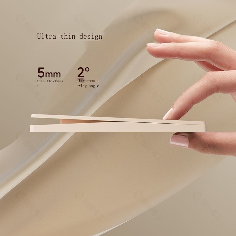 Kem nền ổ cắm công tắc siêu mỏng 86 loại che khuyết điểm Bảng màu be năm lỗ có điều khiển kép một mở