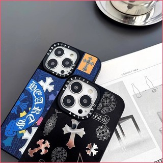 Ốp điện thoại hình trái tim quạ cho iPhone 11 12 13 14 15 16 Pro Max X XR XS XS13mini 14PLUS, chống rơi gương