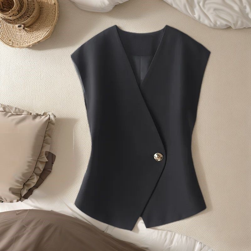 Lan ~ Áo Vest Mặc Bên Ngoài Áo Vest Nhỏ Xuân Thu Phong Cách Mới Thời Trang Phù Hợp Với Tính Khí Hàng Đầu Mỏng Hơn Nhìn Không Đều Phù Hợp Với Áo Vest