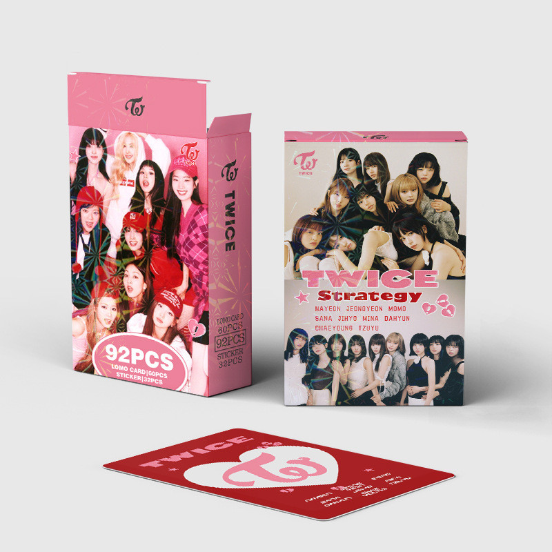 LINXX 92 Chiếc TWICE Mini Album STRATEGY Lomo Cards Laser Photocards Bộ HD Hình Ảnh Sóng Hàn Quốc Bộ Sưu Tập Quạt Hàng Hóa Sưu Tập Kpop Photocards