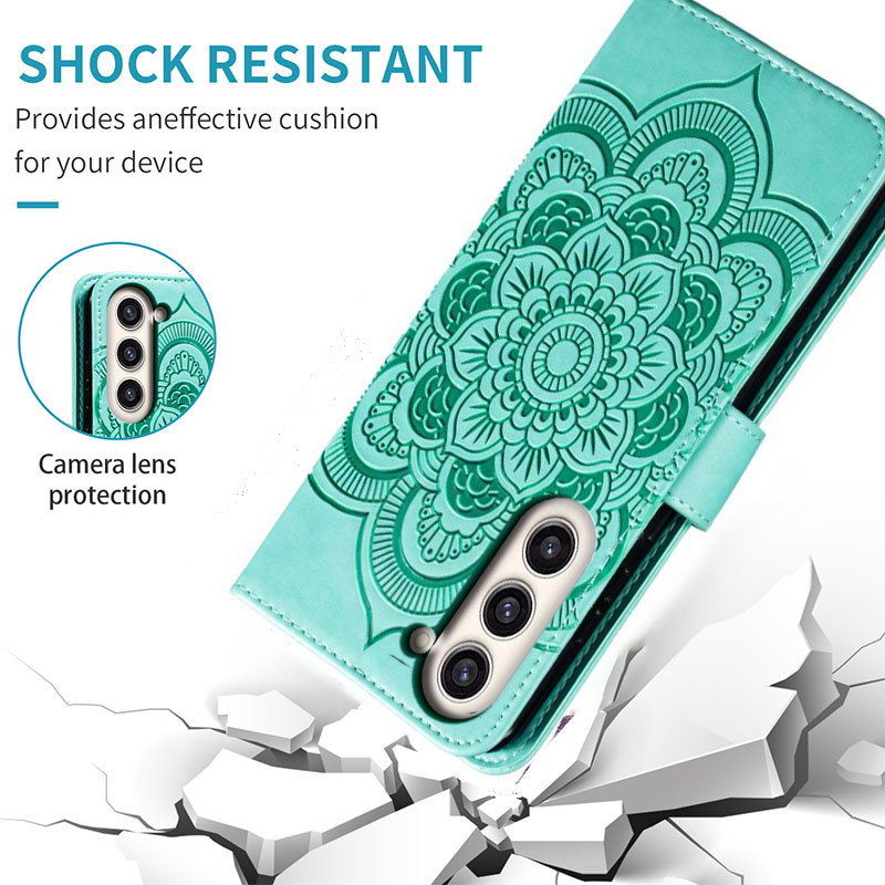 Ốp Điện Thoại Da Hoa Emboss Cho OPPO A5i 4G Datura Ví Flip Book Case Cover Funda