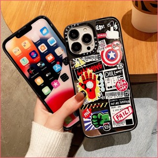 Ốp lưng gương Marvel DC Ironman Hulk Superman Batman cho iPhone 16 15 14 13 12 11 Pro Max XS X XR