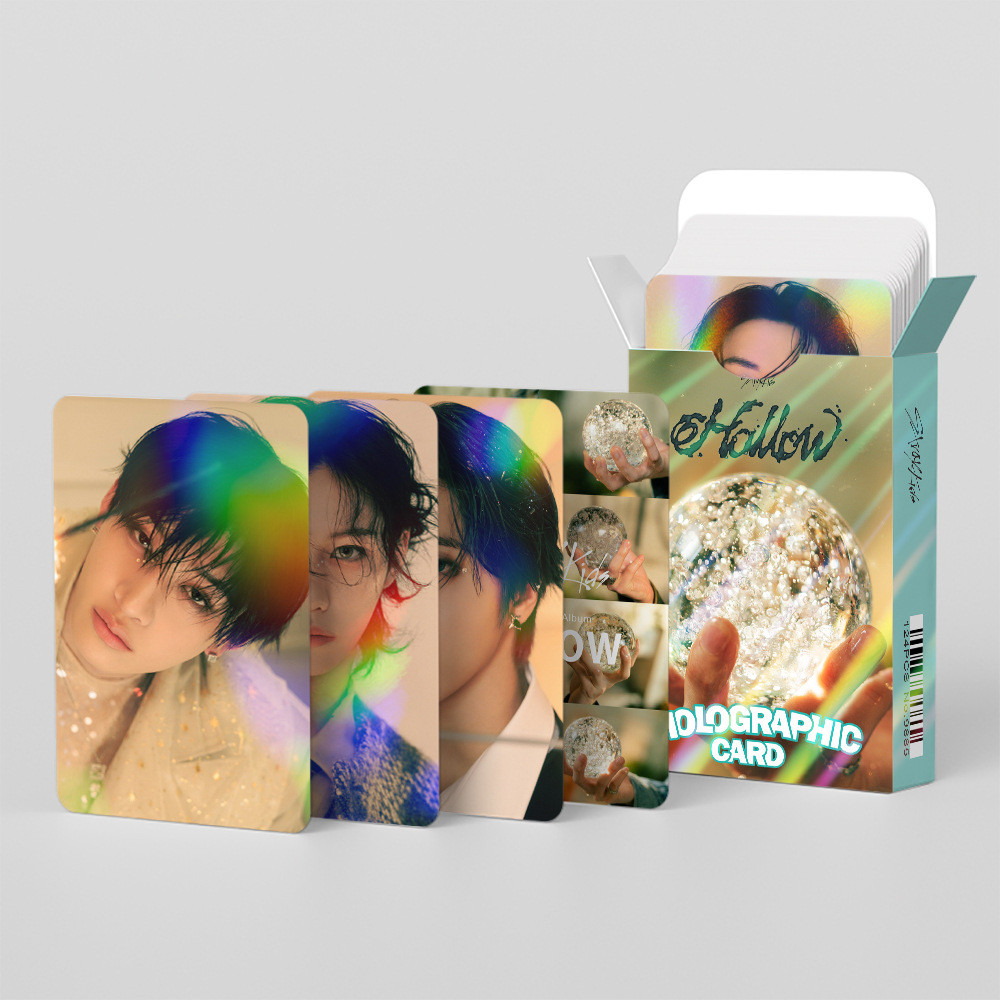LINXX 124 Chiếc Stray Kids Album Mới HOLLOW Lomo Cards HD Holographic Long Lanh Photocards Hàn Quốc Wave Fan Sưu Tập Kpop Thần Tượng Nhóm Merch Thẻ Giao Dịch