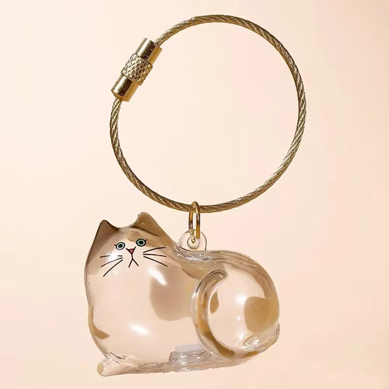 Sáng Tạo Dễ Thương Mèo Hộp Bảo Quản Tóc Thú Cưng Bộ Sưu Tập Móc Khóa Treo Mèo Túi Treo Thú Cưng Chải Lông Quà Lưu Niệm