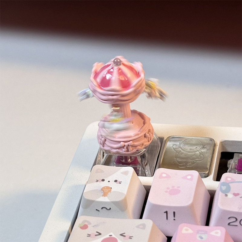 Handmade Sáng Tạo Màu Hồng Carousel Keycaps Cô Gái Quà Tặng Cho Công ...
