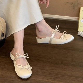 Tăng Mũi Giày Sandal Nữ Bên Ngoài 2025 Phong Cách Mới Xuân Hè Sang Trọng Dạ Hội Phong Cách Mary Dép Đơn