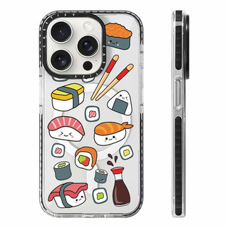 Dễ Thương Miếng Dán Sushi Không Dây Sạc Từ Tính Tương Thích Cho IPhone11 12 13 14 15 16ProMax Cover 16PLUS Silicon Mềm Trong Suốt Ốp Lưng Chống Sốc