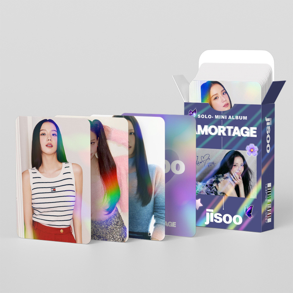 LINXX 124 Chiếc Blackpink JISOO Album AMORTAGE Lomo Cards HD Holographic Long Lanh Photocards Hàn Quốc Wave Fan Sưu Tập Kpop Thần Tượng Merch Thẻ Giao Dịch