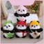 Móc khóa sang trọng gấu trúc Mini Whimsical Đồ chơi mềm đáng yêu cho túi xách và phụ kiện