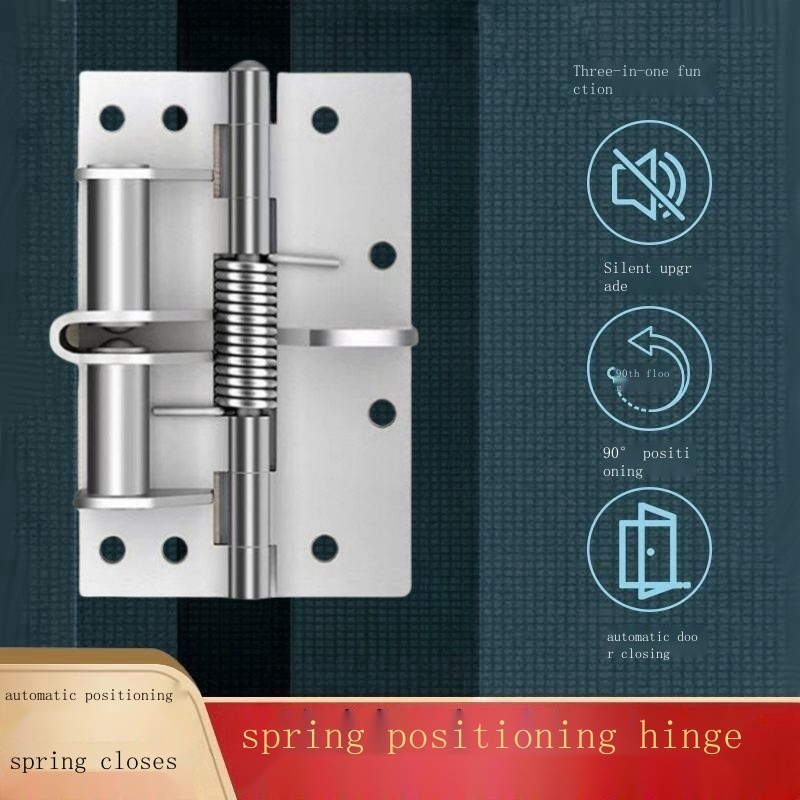 Bản lề lò xo Đa chức năng Đóng cửa tự động Đóng cửa lò xo Bản lề vô hình 90 độ Định vị góc phải Bộ đệm cửa trượt