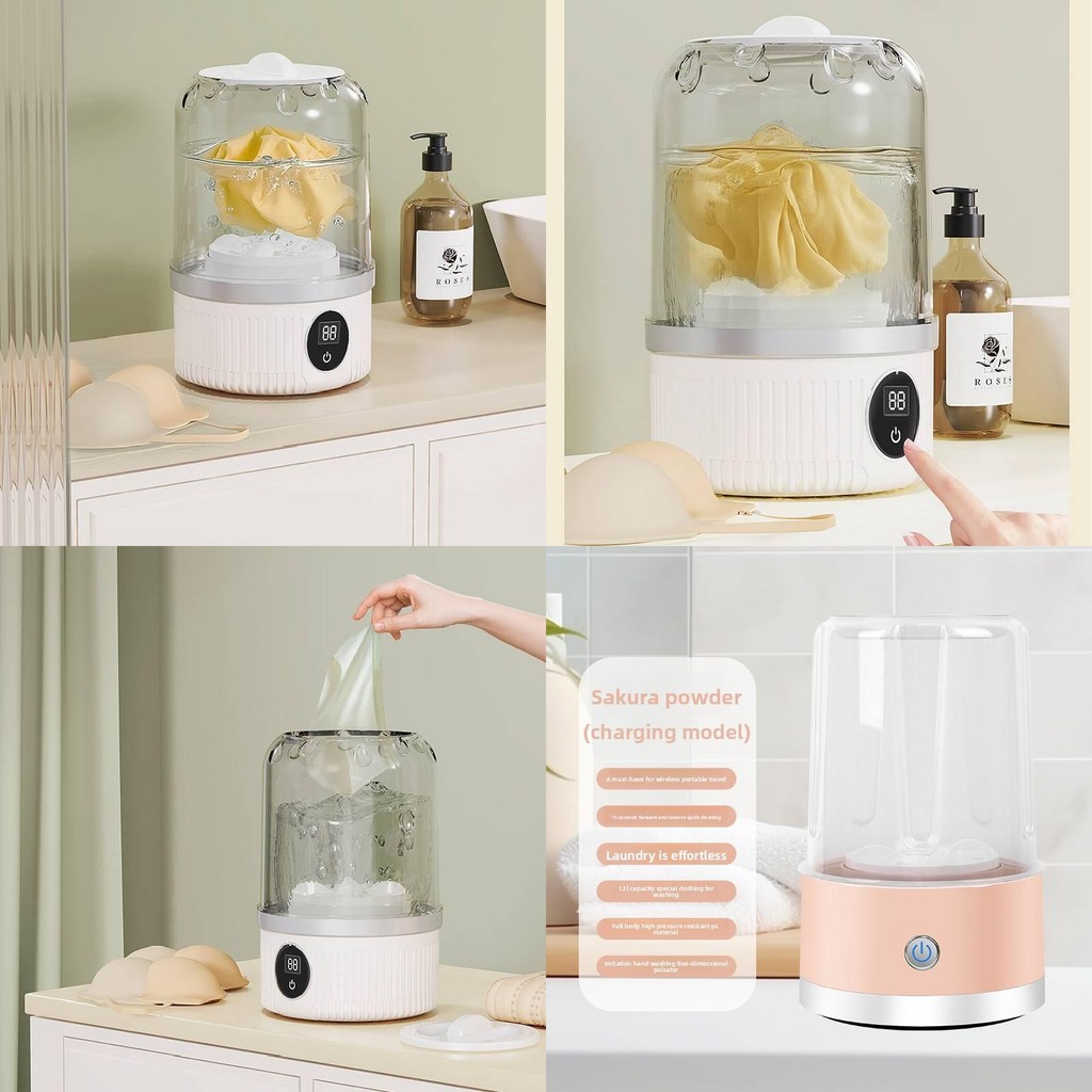 Thiết bị giặt Mini có thể gập lại có hẹn giờ tự động cho quần áo bé và tất