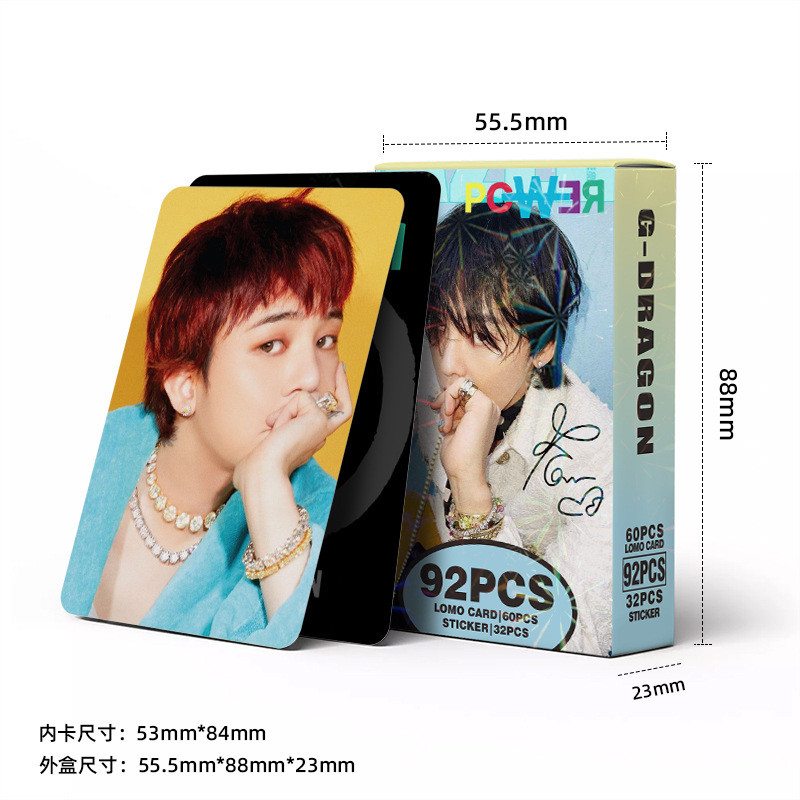 LINXX 92 Chiếc BIGBANG G-Dragon Bộ Sưu Tập Đặc Biệt Lomo Cards Bộ Với Hình Ảnh Độ Nét Cao Quạt K-Pop Hàng Hóa Sưu Tập Photocards