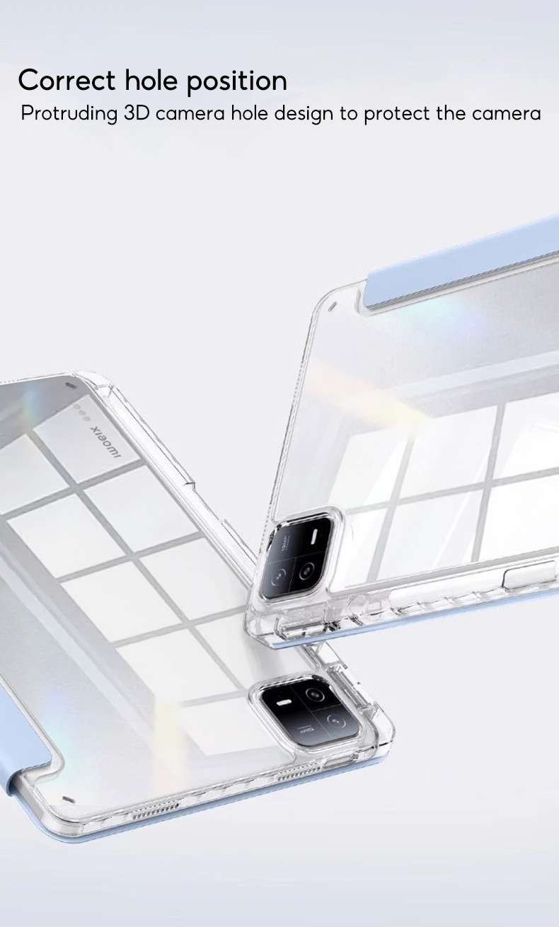 Ốp lưng TBTIC cho Xiaomi Pad 8/7 Pro, vỏ cứng acrylic có khe để bút, phiên bản 2024, 11.2 inch, tự động bật màn hình, trong suốt – ảnh mô tả chi tiết 4