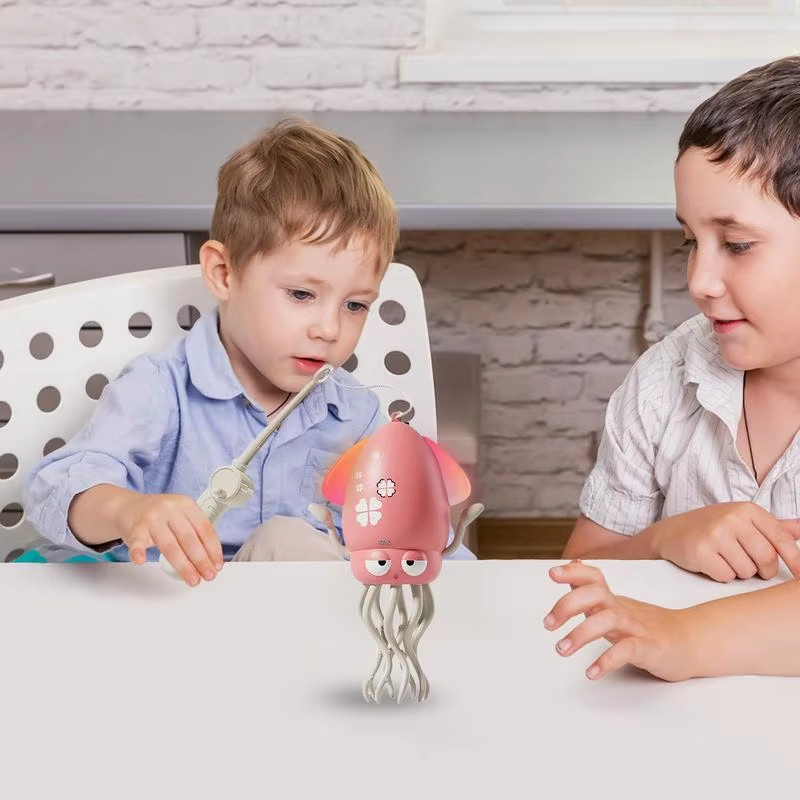 Sáng Tạo Mới Điện Nhảy Múa Mực Đồ Chơi Giải Nén Demonic Khiêu Vũ Bạch Tuộc Đồ Chơi Đèn LED Âm Nhạc Robot Điện Tử Tương Tác Trẻ Em Quà Tặng Sinh Nhật