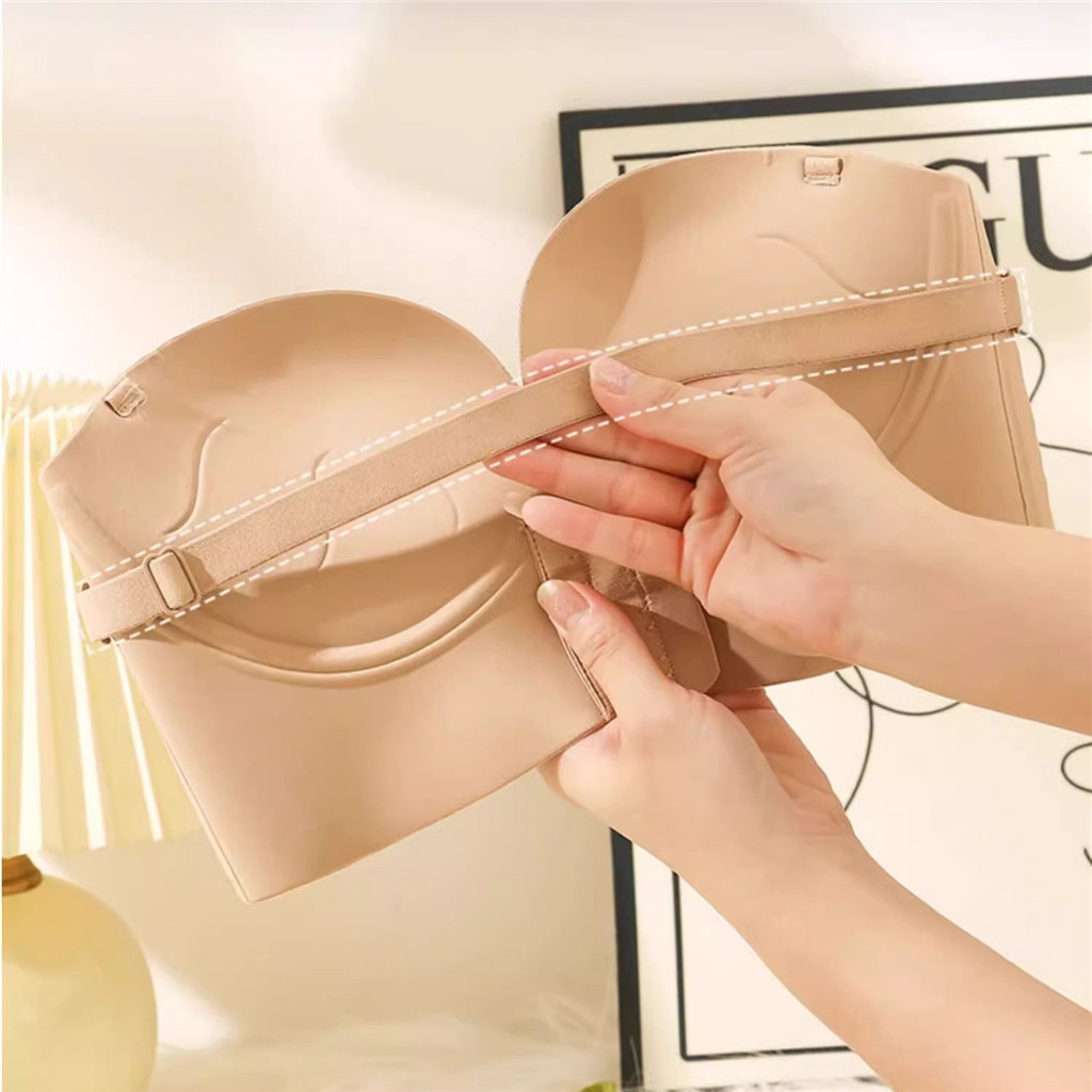 [Sẵn sàng] Áo ngực xốp mềm liền mạch dành cho nữ, áo lót không dây hở lưng, phù hợp ngực nhỏ và bé gái