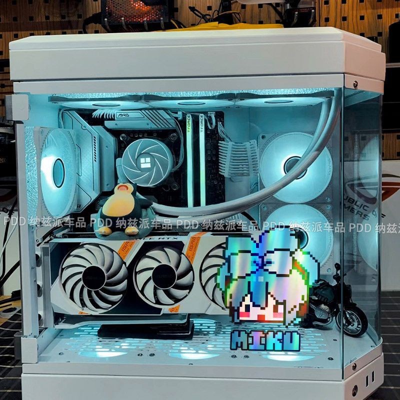 Nhãn Dán Xe Hơi Pixel Hatsune Miku Hành Laser Phản Quang Hoạt Hình Hai Chiều Xe Hơi Miếng Dán Điện Thân Trang Trí Miếng Dán
