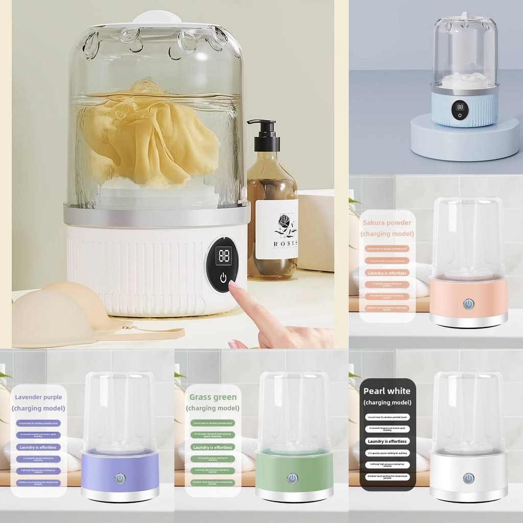 Thiết bị giặt Mini có thể gập lại có hẹn giờ tự động cho quần áo bé và tất