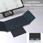 Bàn phím gấp có đèn nền Bluetooth Jomaa có bàn di chuột số có thể sạc lại Bàn phím có thể gập lại USB cho cửa sổ Mac os — ảnh 2