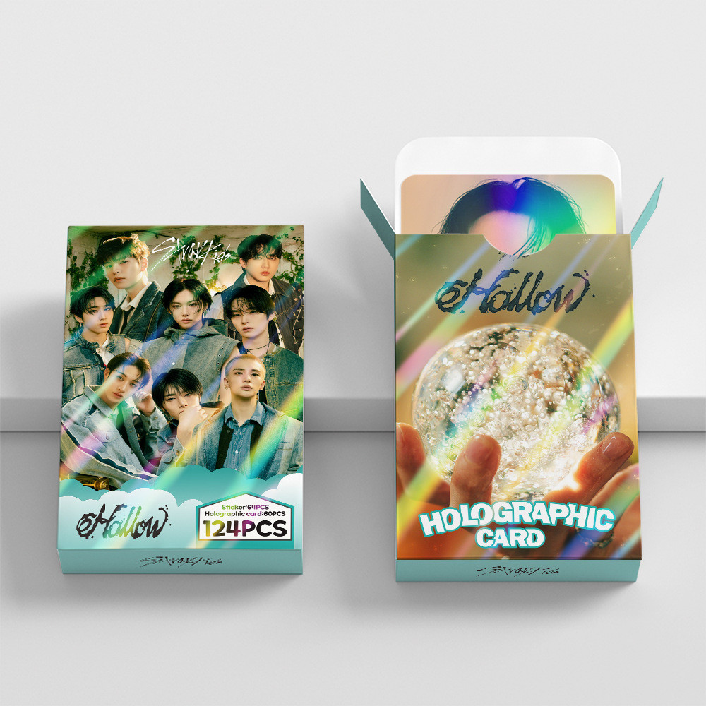 LINXX 124 Chiếc Stray Kids Album Mới HOLLOW Lomo Cards HD Holographic Long Lanh Photocards Hàn Quốc Wave Fan Sưu Tập Kpop Thần Tượng Nhóm Merch Thẻ Giao Dịch